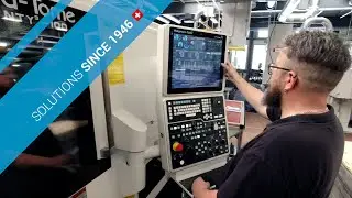 Grossartig, unsere neue 3-Revolver-Drehmaschine mit Stangenlader