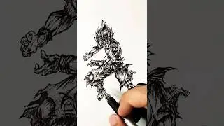 Speed drawing StickMan Saiyan?! 😳 
