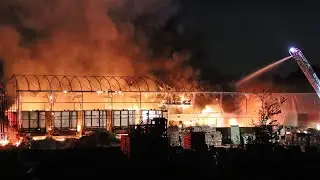 Firefighters respond to large fire near Art Knapps in South Surrey, BC
