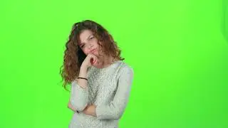 Teenage Girl Is Sad in an Empty Room  Green Screen Video  Effect | No Copyright Stock Video