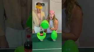GIANT Surprise Eggs Challenge big vs tiny Coca Cola or $100 blindfolded