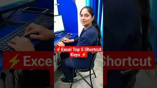 Excel Top 5 Shortcut Keys 🔥😲 #viral #excel #exceltips #computer