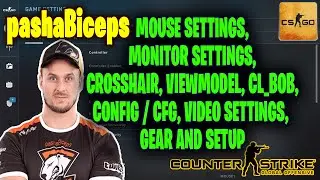 pashaBiceps CSGO Settings, Monitor Settings, Crosshair, Viewmodel, Gear and Settings 2021