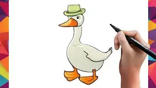 How To Draw Cute Duck | Easy tutorial | 