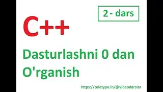 Dasturlashni 0dan O'rganish 2 dars.