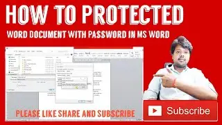 How to protected word document with password | #techgyanbysg