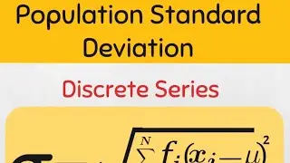 Formula for Population Standard Deviation for discrete series data #standarddeviation #maths