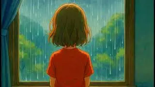 Cozy Rain | Ghibli Girl Animation with Ambient Thunder