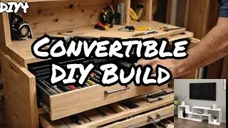 The Ultimate Convertible TV Cabinet - One of a Kind Build!  |DIY4|