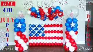 4th of July Party Decorations | DIY Balloon Column Stands