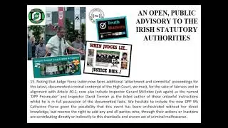 NOTICE to IRISH AUTHORITIES