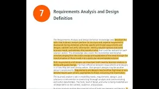 BABOK Study - Requirements Analysis and Design Definition