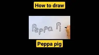 How to draw Peppa Pig Logo ✏ #shorts #peppapig #drawing #howtodraw #drawings #timelapse #fun