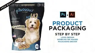Pet food Product Packaging Design in Illustrator/Photoshop - 3D Pouch Mockup
