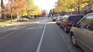 Vintage Toronto-Cycling along Harbord to Downtown in the Fall of November 2014