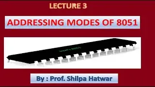 Lecture 3: Addressing Modes of 8051