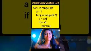 Python Daily Question - 133 #python #code #viral #youtubeshorts #shorts #short #youtube #code #india