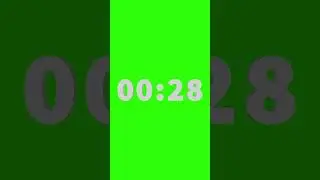 3D Timer 60sec 4K Green Screen  [No Copyright]