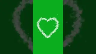 Green Screen Magic particles heart shape