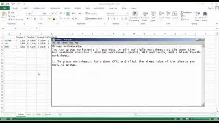 Excel Group Worksheets - how to group similar worksheets to edit at same time