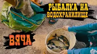 One evening with a feeder on the Vyacha reservoir. Fishing in company on the shore