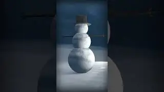 Snowman Created in Blender