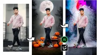 Automatic Photo Background Change Editing in Telugu | Just One Click Change Background Photo Editing