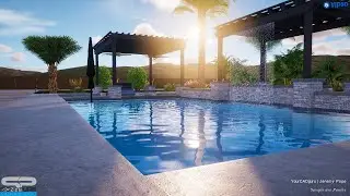 Sunken BBQ Rain Shower Swimming Pool Layout & Design | Elegant | Stylish | Relaxing | Fun | Sample