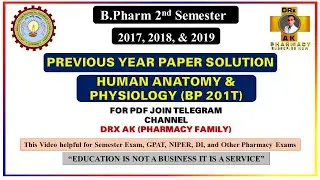 Human Anatomy & Physiology-II Que. Paper || B Pharm 2nd sem || 2 Marks Solution Complete Unit 1 to 5