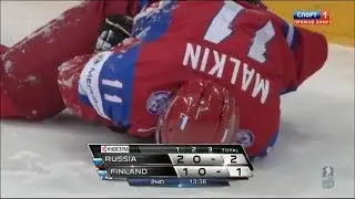 Травма Малкина в матче 