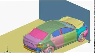 Front crash using LS dyna