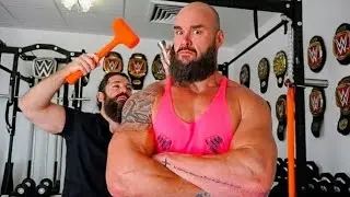 WWE Superstar BRAUN STROWMAN gets *MONSTER HAMMER* Adjustment