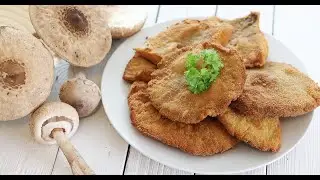 Baked parasol mushrooms - a mushroom specialty