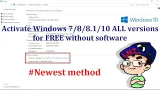 Activate Windows 10/8.1/8/7 ALL versions for FREE without any software - Newest method ✔