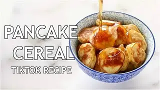 PANCAKE CEREAL: how to make pancake cereal from TikTok!