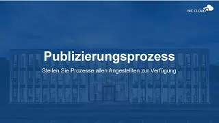 Publizierungsprozess in BIC Cloud