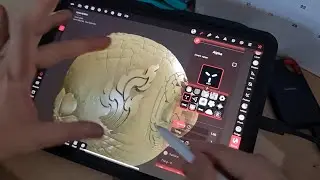 ปั้น 3D บน iPad Pro 2021 ด้วย app. Nomad Sculpt  & ZBrush Alpha  ใส่รายละเอียดสูงๆแบบนี้ก็ได้นะ