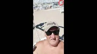Обзор пляжа VENERA и моря в Витязево: сильный порывистый ветер,но шторма нет!