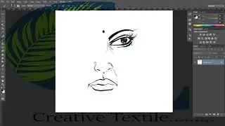 freehand drewing of beautiful face
