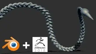 Hair Braid Brush using Blender and Zbrush