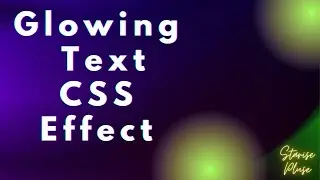 Glowing Text  Effect CSS 1