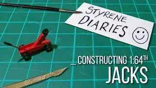 STYRENE DIARIES : PART 2 Making a Scale Garage 1:64th scale Jacks for Hot Wheels, Matchbox, Corgi