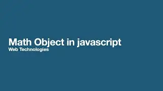Math Object in javascript