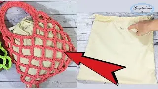 🧵✅ Tutorial - DIY  TALEGA o BOLSA de Tela para Bolsos en Ganchillo (Crochet) FÁCIL, RÁPIDA ❗