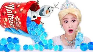 Frozen Elsa Ice maltesers Mukbang 겨울왕국 엘사 얼음 몰티져스 JiniYum 지니얌