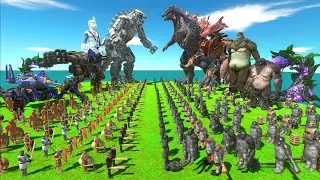 Modern War - Team MechaGodzilla 2021 + Zone Fighter VS Team Gojira Kaiju + Raijin Pacific Rim
