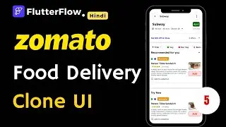 Food Delivery App UI Design | @Zomato Clone | Flutterflow Tutorial For Beginners Part -5