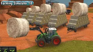 FERMA 18 / FARMING SIMULATOR 18 / КРУГЛЫЕ ТЮКИ СОЛОМЫ / ФАРМИНГ СИМУЛЯТОР 18