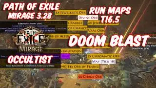 [PoE 3.28] Occultist Doom Blast Fast Clear/Run Maps T16.5 // 3.28 Mirage League