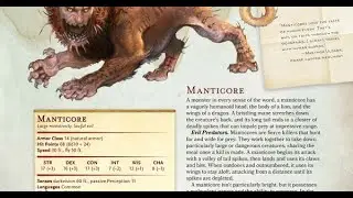 DnD Monster Manual #6 Magmin, Manticore, Medusa